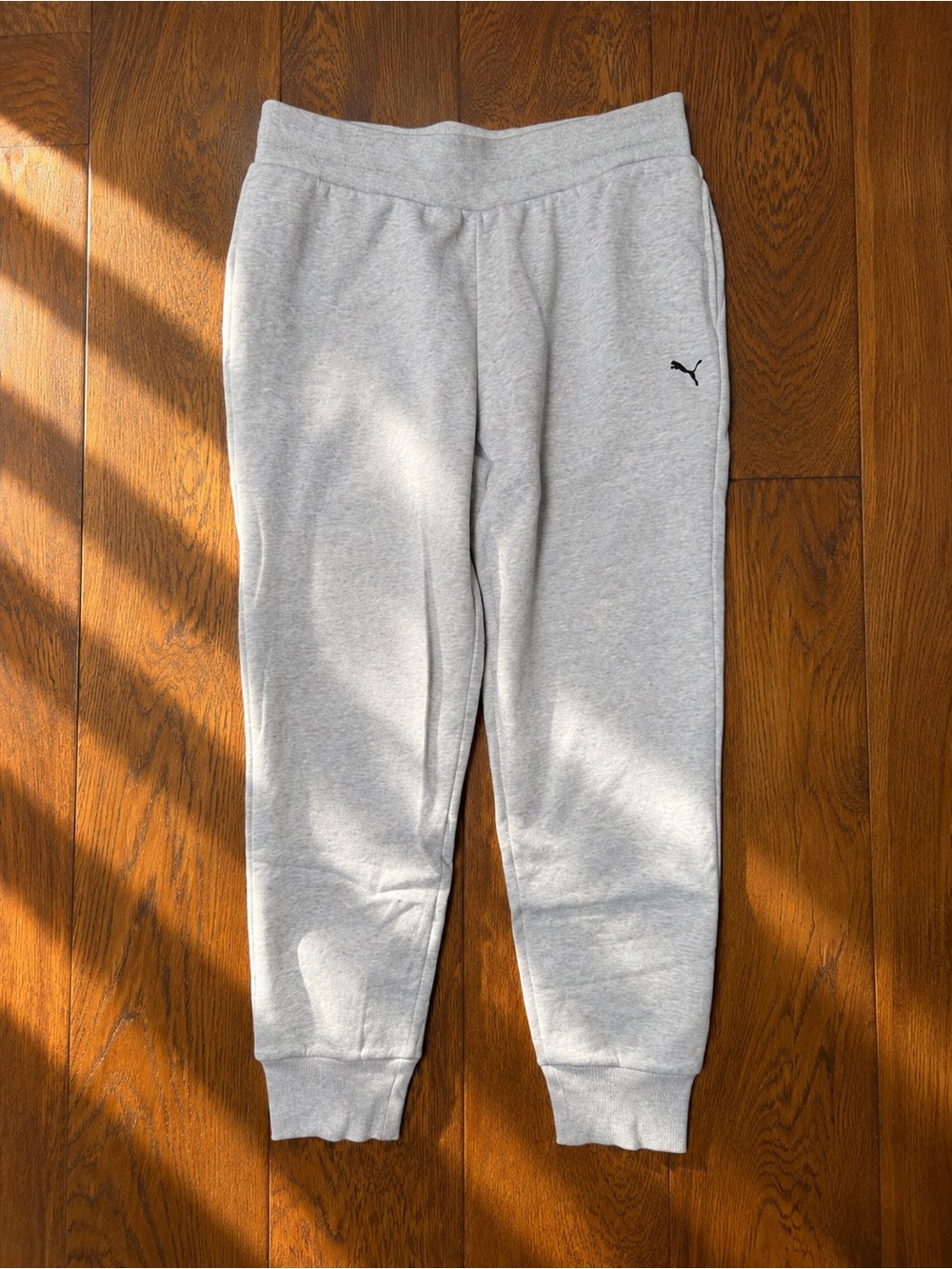Puma Women’s Gray Fleece Jogger Pants Sz L NWT